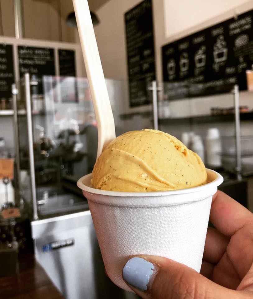 Golden Milk (turmeric, coconut milk, ginger, black pepper) ice cream